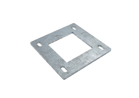 Stopa montażowa 180x180 mm dla profilu 100x100 mm stal czarna S235 Stopa montażowa 180x180 mm dla profilu 100x100 mm stal czarna S235