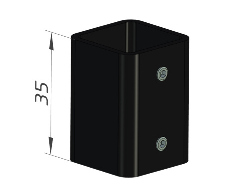 adapter 30x30mm do balustrada wewnętrzna pionowa harfa 25x25mm adapter 30x30mm do balustrada wewnętrzna pionowa harfa 25x25mm