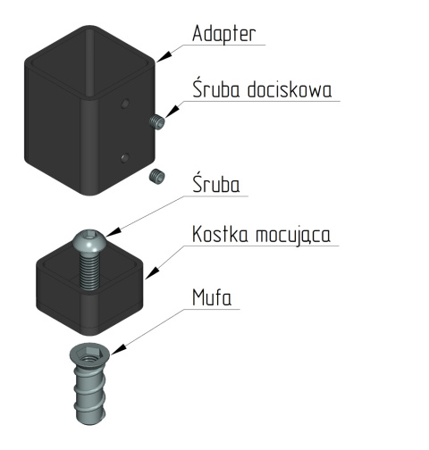 zestaw montażowy do powierzchni drewnianej zestaw montażowy do powierzchni drewnianej
