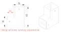 adapter boczny 35x35mm do balustrada wewnętrzna pionowa harfa 30x30mm