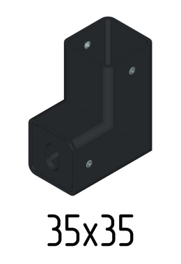adapter boczny 35x35mm do balustrada wewnętrzna pionowa harfa 30x30mm