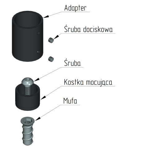zestaw montażowy do powierzchni drewnianej zestaw montażowy do powierzchni drewnianej