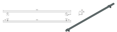 dane techniczne poręczy ściennej SB-26/1 150cm dane techniczne poręczy ściennej SB-26/1 150cm