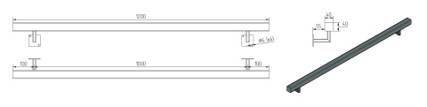 dane techniczne poręczy ściennej SB-26/2 120cm dane techniczne poręczy ściennej SB-26/2 120cm