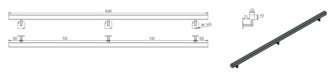 dane techniczne poręczy ściennej SB-26/2 160cm dane techniczne poręczy ściennej SB-26/2 160cm
