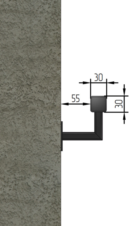poręcz ścienna schodowa 30x30mm SB-26/3 360cm składana wewnętrzna poręcz ścienna schodowa 30x30mm SB-26/3 360cm składana wewnętrzna