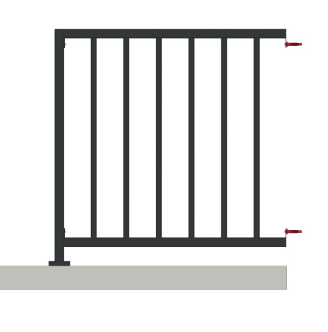 Balustrada barierka stalowa wewnętrzna na wymiar SB-20/2-C Balustrada barierka stalowa wewnętrzna na wymiar SB-20/2-C