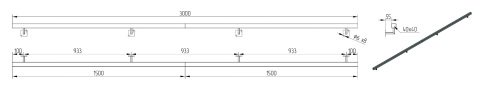 dane techniczne poręczy ściennej składanej 300cm dane techniczne poręczy ściennej składanej 300cm