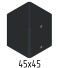 Adapter 45x45mm do balustrada wewnętrzna pionowa harfa kwadratowa 40x40mm