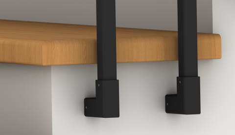 adapter boczny 40x40mm do balustrada wewnętrzna pionowa harfa 35x35mm