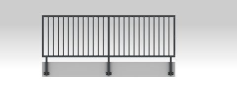 Balustrada barierka stalowa wewnętrzna na wymiar SB-20/2-D Balustrada barierka stalowa wewnętrzna na wymiar SB-20/2-D