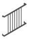 Balustrada francuska z wypełnieniem pionowym 20x20mm SB-13/7
