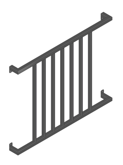 Balustrada francuska z wypełnieniem pionowym 20x40mm SB-13/3 Balustrada francuska z wypełnieniem pionowym 20x40mm SB-13/3
