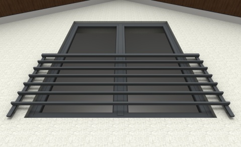 Balustrada francuska na elewację z wypełnieniem poziomym 20x40mm SB-13/15