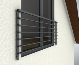 Balustrada francuska na elewację z wypełnieniem poziomym 20x40mm SB-13/15