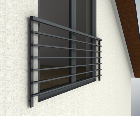 Balustrada francuska na elewację z wypełnieniem poziomym 20x40mm SB-13/15