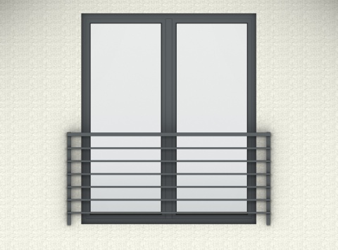 Balustrada francuska na elewację z wypełnieniem poziomym 20x40mm SB-13/15