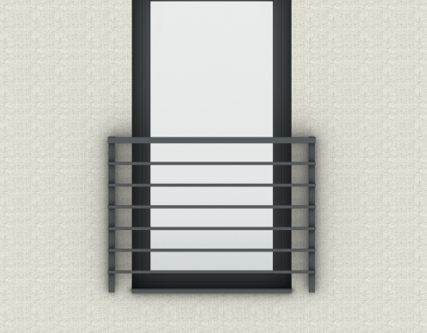 Balustrada francuska na elewację z wypełnieniem poziomym 20x40mm SB-13/15