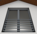 Balustrada francuska z wypełnieniem poziomym 40x20mm SB-13/14