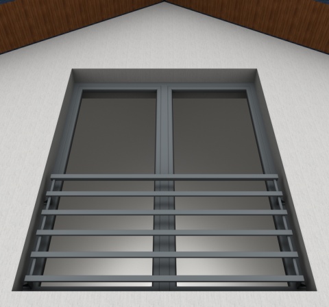 Balustrada francuska z wypełnieniem poziomym 40x20mm SB-13/14 Balustrada francuska z wypełnieniem poziomym 40x20mm SB-13/14