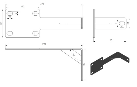 Balustrada francuska z wypełnieniem poziomym 40x20mm SB-13/14 Balustrada francuska z wypełnieniem poziomym 40x20mm SB-13/14