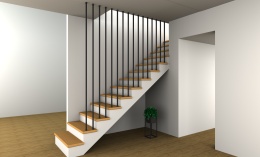 balustrada barierka wewnętrzna pionowa harfa schodowa SB-11/31 40x40mm od 1,5 mb do 2,9 mb