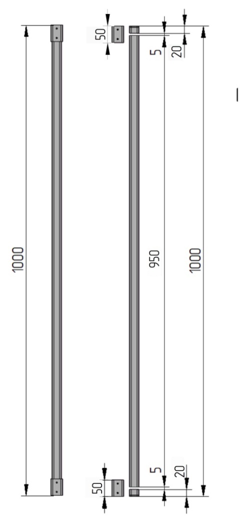 Balustrada pionowa harfa lamele stalowe 35x35mm SB-11/26 3mb - 3,9mb