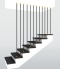 Balustrada pionowa harfa lamele stalowe Ø20mm SB-11/9/ZA 3mb - 3,9mb