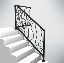 nowowczesna balustrada stalowa z prętów