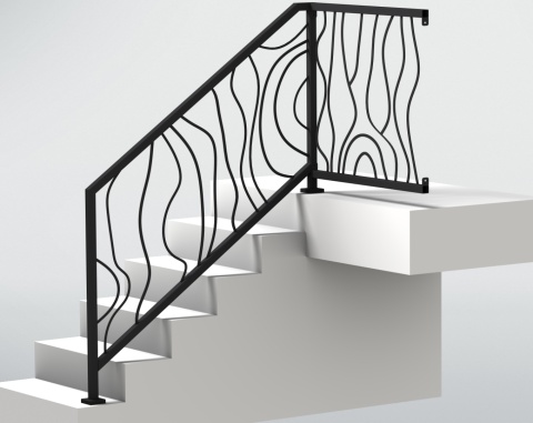 balustrada wewnętrzna malowana proszkowo