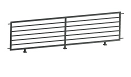 Balustrada zewnętrzna balkonowa z wypełnieniem poziomym SB-29/1