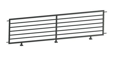 Balustrada zewnętrzna balkonowa z wypełnieniem poziomym SB-29/1