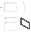 Nogi stalowe rama do stołu stelaż 1 szt. 60x20mm SD-6/5 zewnętrzne