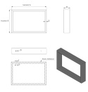 Nogi stalowe rama do stołu stelaż 1 szt. 80x20mm SD-6/6 zewnętrzne