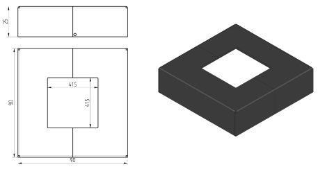 Rozeta składana 40x40mm